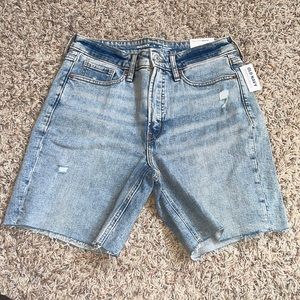 old navy high rise og straight shorts